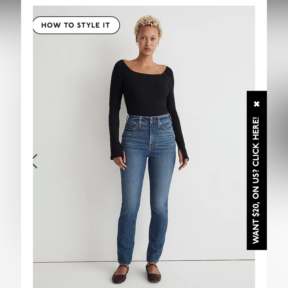 Madewell Curvy Perfect Vintage Straight Jean